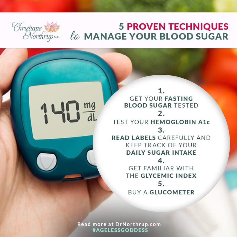 // 5 Proven Techniques to Manage Your Blood Sugar from Christiane Northrup, M.D. #diabetes #low #glycemic #index