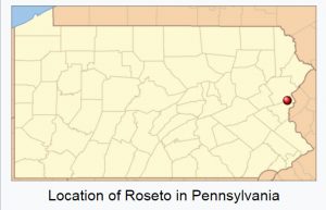 Roseto is located by the eastern edge of Pennsyvania