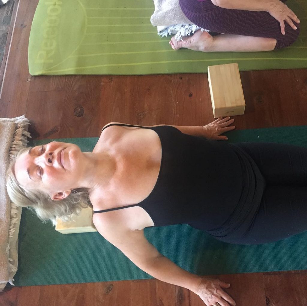 Christiane Northrup, M.D. restorative yoga